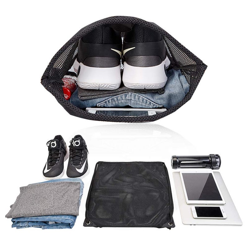 COVAX Heavy Duty Mesh Drawstring Bag, Sport Equipment Storage Bag for Beach, Swimming - Image 2